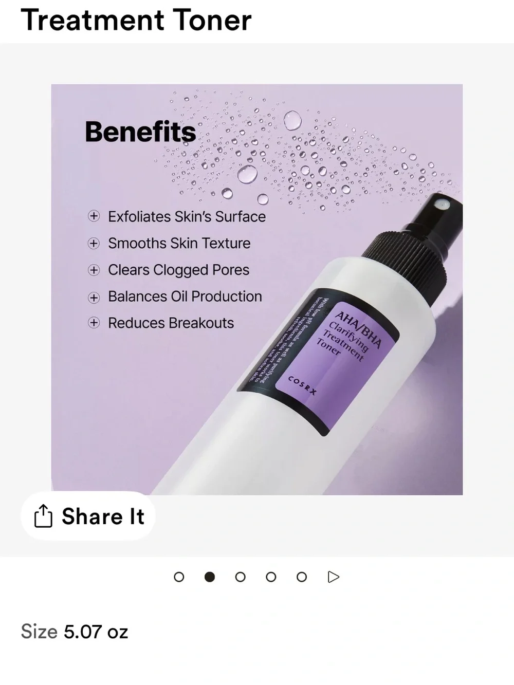 COSRX clarifying toner